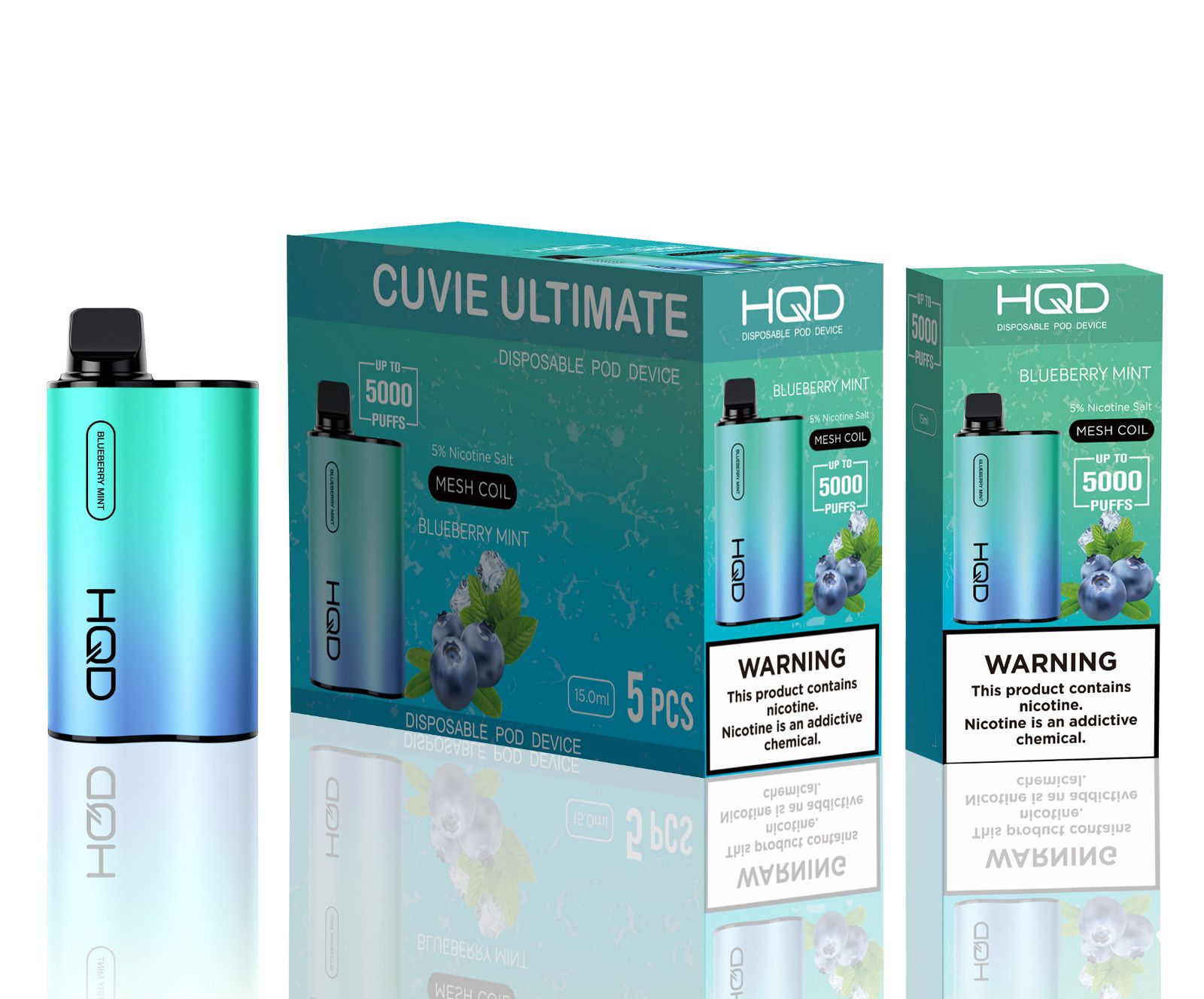 HQD Cuvie Unlimited BLUBERRY MINT 5000 puff