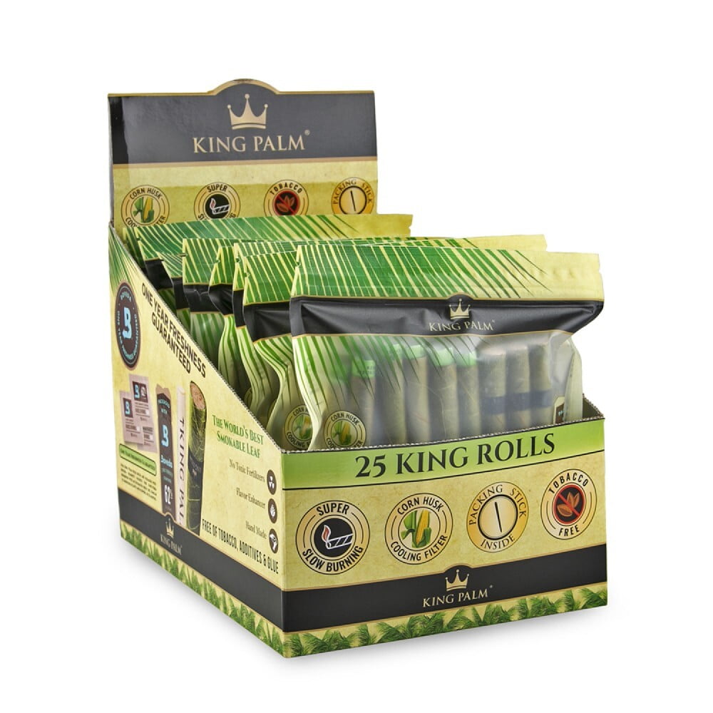 KING PALM 25-PACK KING ROLLS BOX