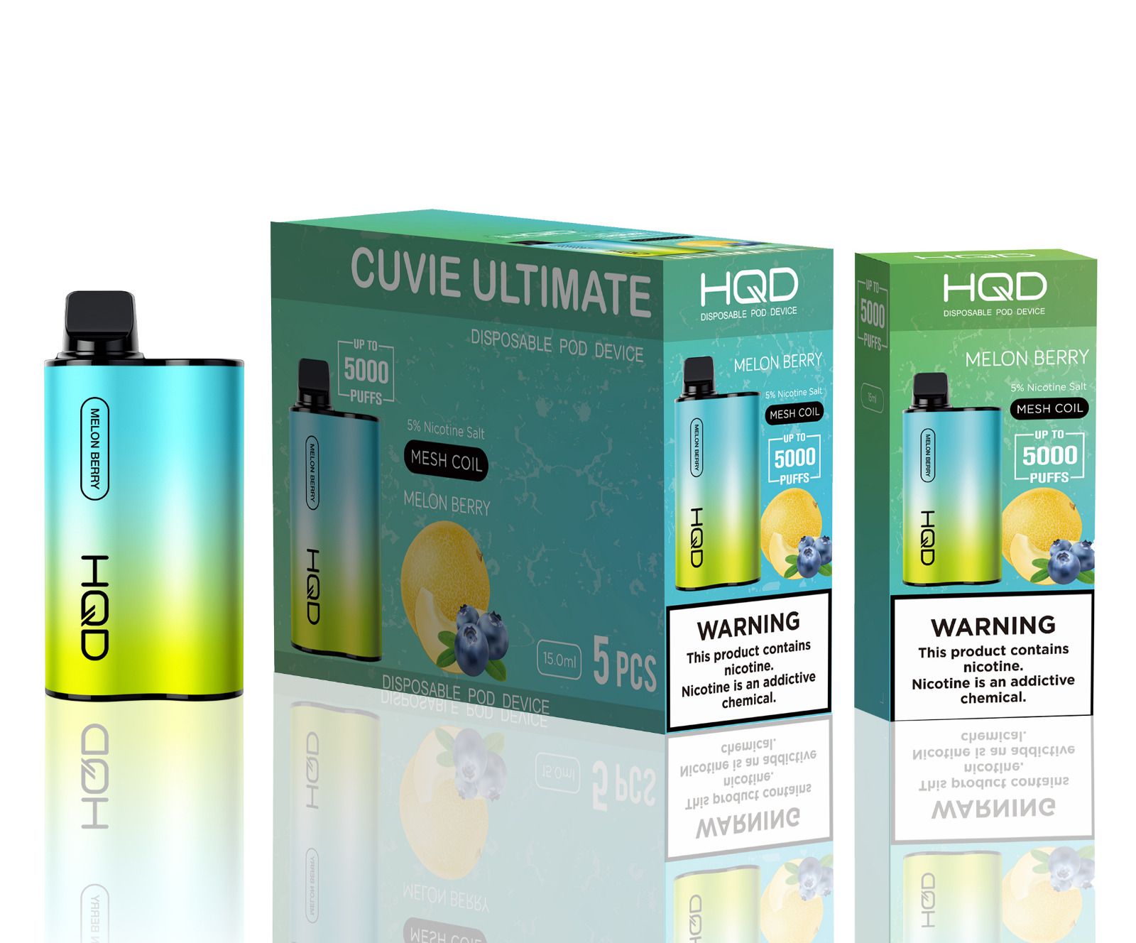 HQD Cuvie Unlimited MELON BERRY  5000 puff