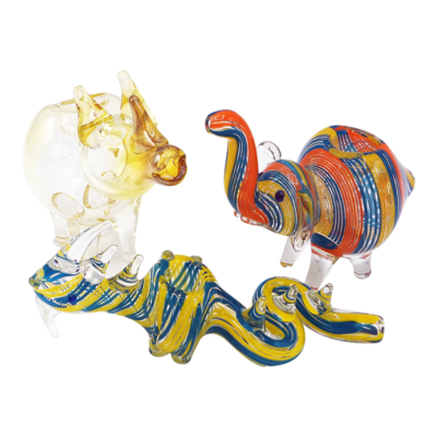 GLASS ANIMAL HAND PIPES