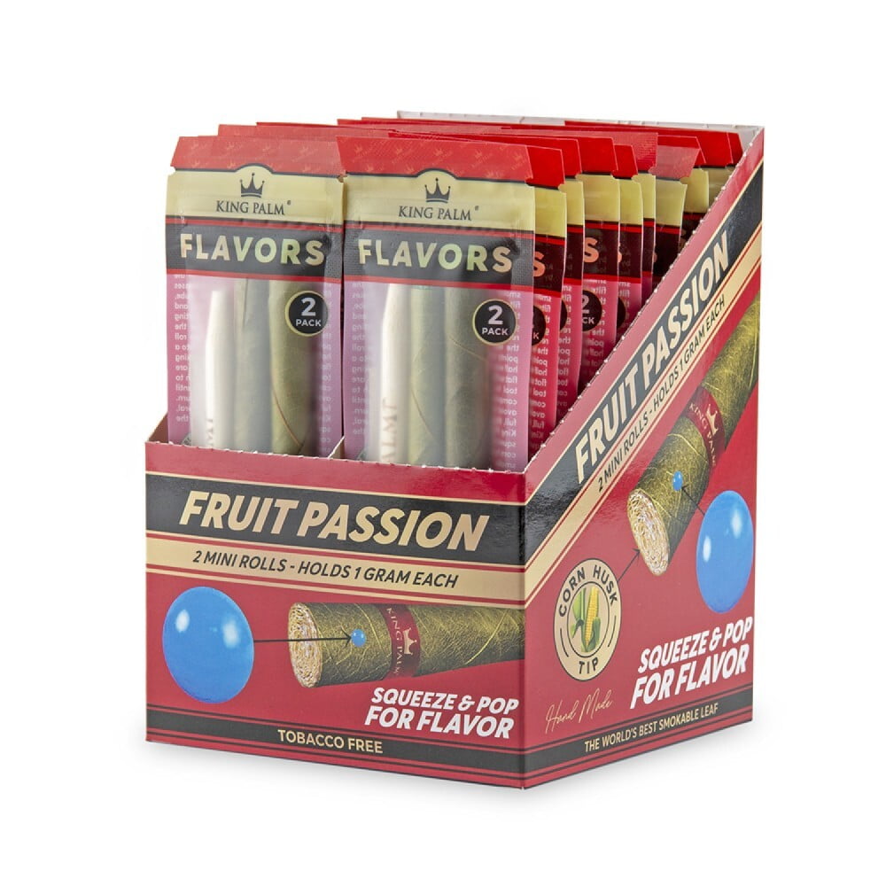 KING PALM 2 PACK PASSION FRUIT MINI ROLLS BOX KING PALM 2 PACK PASSION FRUIT MINI ROLLS BOX