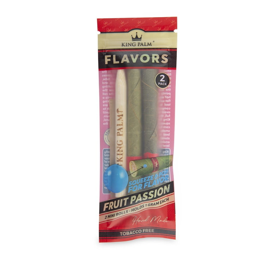 KING PALM 2 PACK PASSION FRUIT MINI ROLLS BOX KING PALM 2 PACK PASSION FRUIT MINI ROLLS BOX