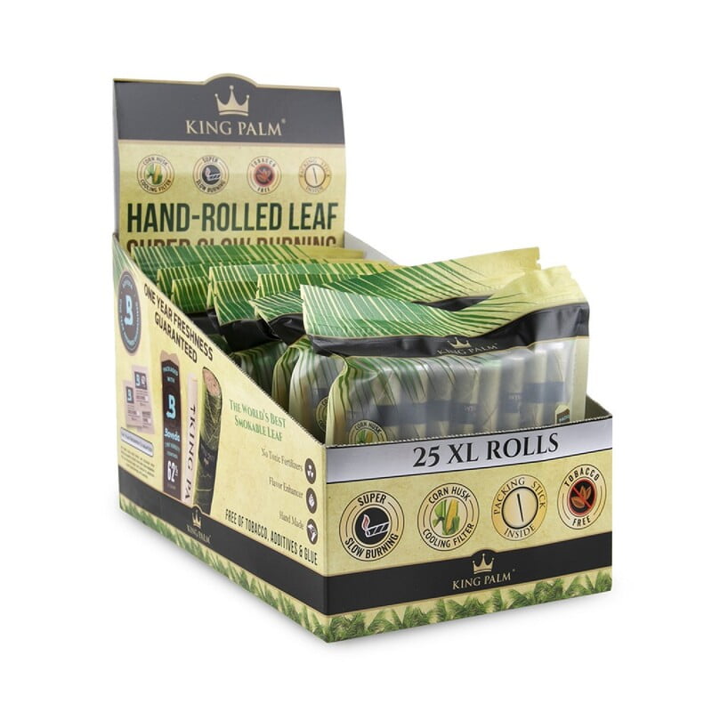 KING PALM 25-PACK XL ROLLS BOX