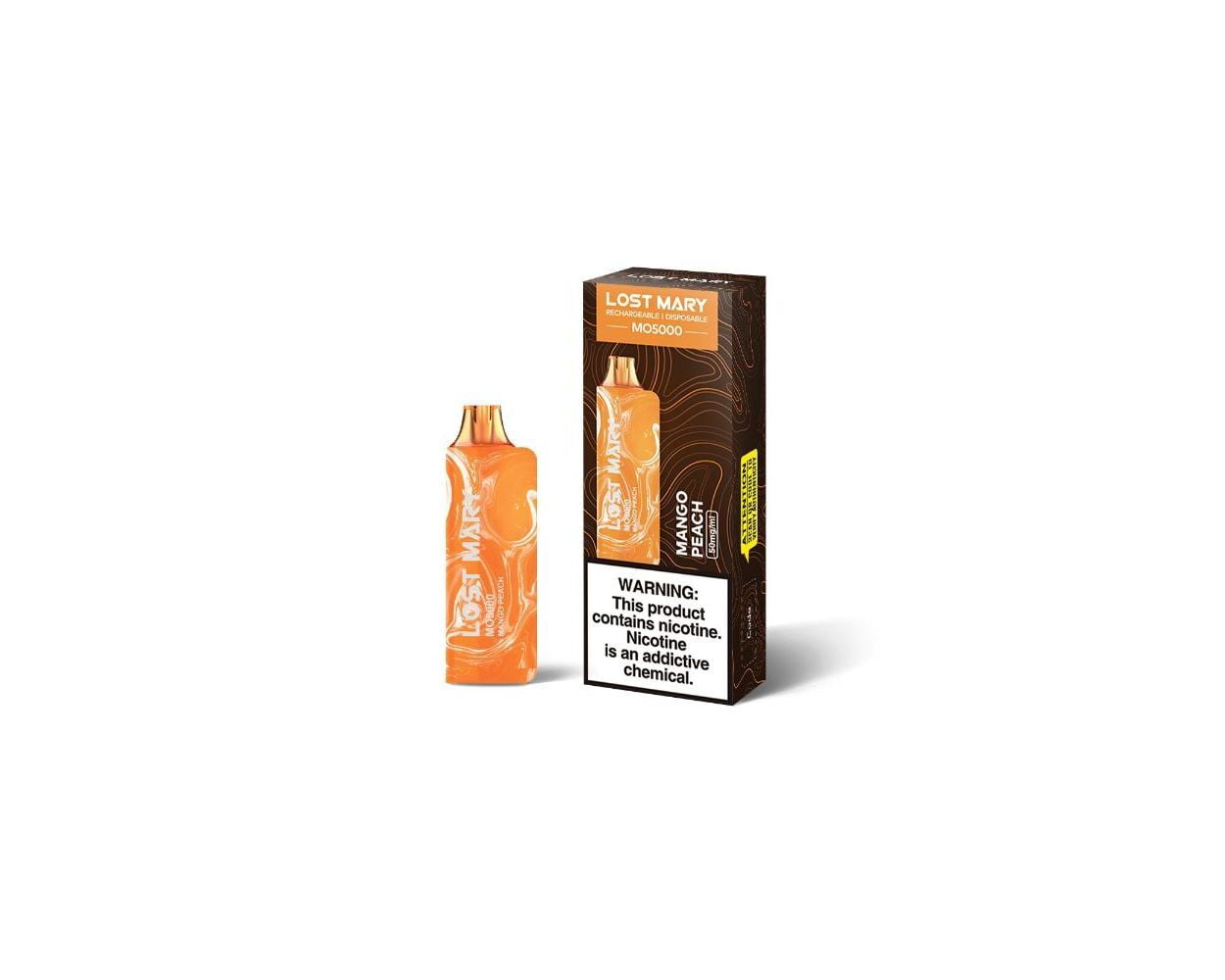 Lost Mary Mango peach MO5000 Disposable by Elf Bar 5-Pack