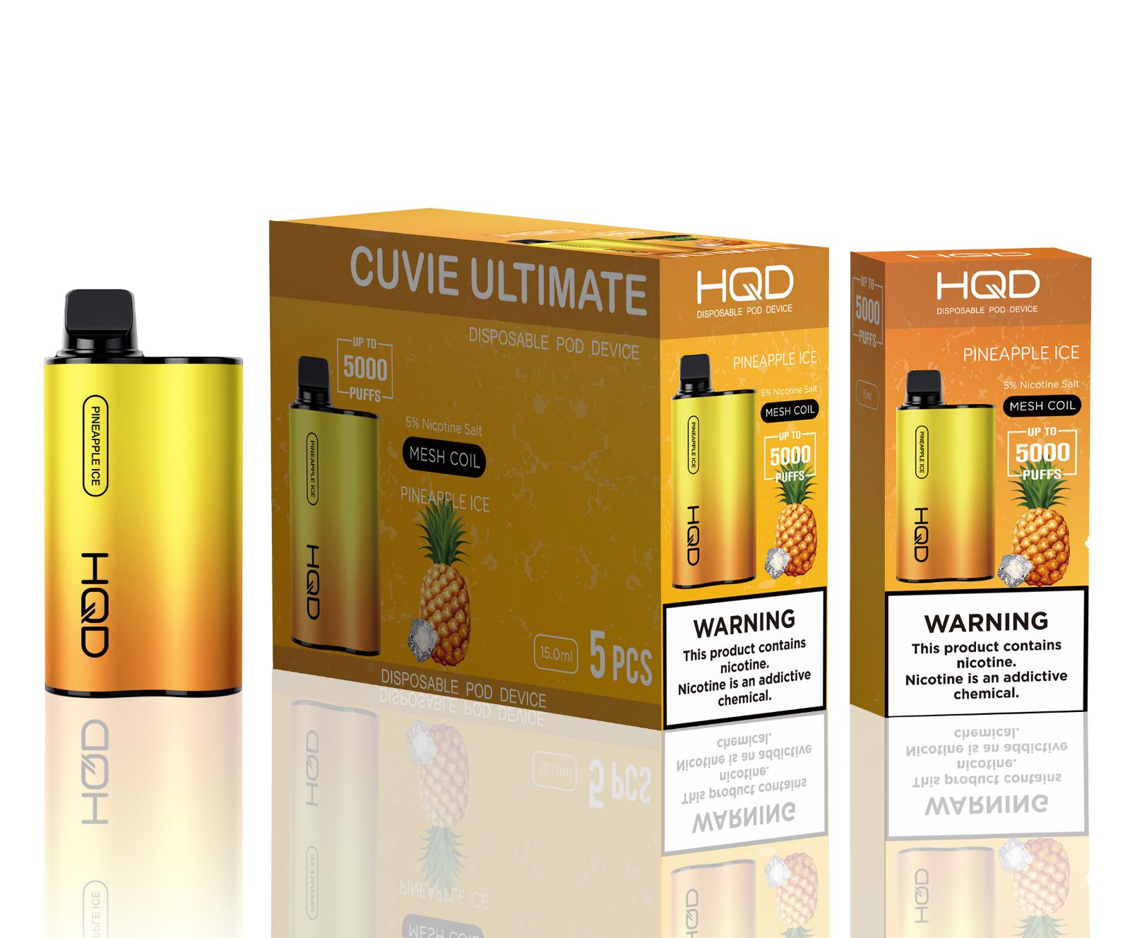 HQD Cuvie Unlimited PINAPPLE ICE  5000 puff