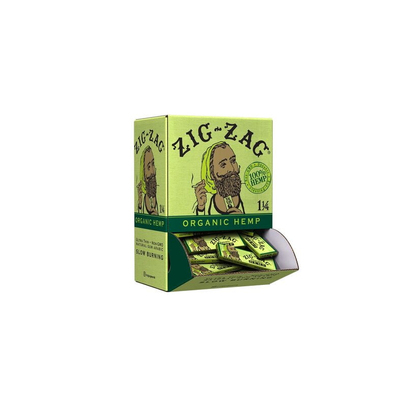 ZIG ZAG ORGANIC HEMP 1-1/4 PAPERS PULL OUT DISPLAY